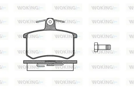 Колодки тормозные диск. задн. (пр-во Remsa) Audi 80, 100  WOKING P0353.00