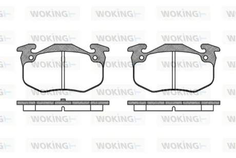Гальмівні колодки зад. Peugeot 206 99-/Renault Megane I 96-03 WOKING P044350