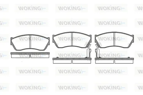 Колодки гальмівні WOKING P0473.22