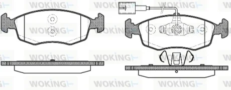 Колодки гальмівні диск. перед. (Remsa) Fiat 500 0.9 07-,Fiat 500 c 0.9 09-,Fiat Grande punto 1.4 05- WOKING P0723.52