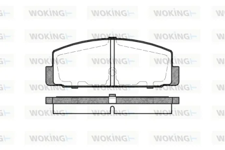 Гальмівні колодки зад. Mazda 6/323/626 94-12 (akebono) WOKING P0793.30