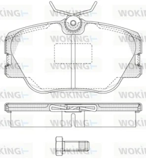 Гальмівні колодки пер. W201/124 (Lucas) WOKING P0893.00