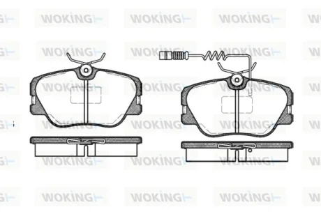 Колодки гальмівні WOKING P0893.02