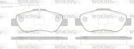 Колодки гальмівні WOKING P10003.02