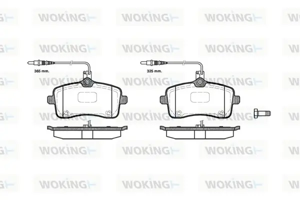 Колодки гальмівні диск. перед. (вир-во Remsa) Peug 407 04> WOKING P10023.04 (фото 1)