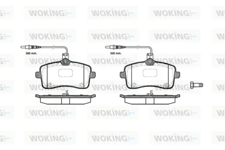 Колодки гальмівні диск. перед. (вир-во Remsa) Peug 407 04>  WOKING P10023.04