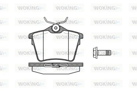 Гальмівні колодки зад. C5 III/407/607 00- WOKING P10033.00
