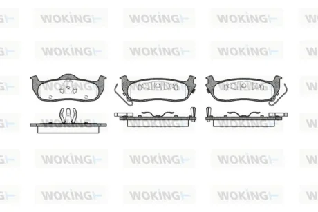 Колодки гальмівні WOKING P10063.02