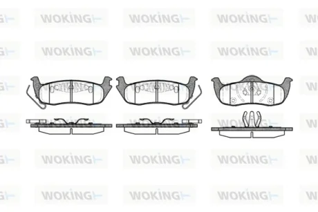 Колодки тормозные диск. задн. (Remsa) Jeep Commander 3.0 05-10,Jeep Commander 3.7 05-10 WOKING P10063.10