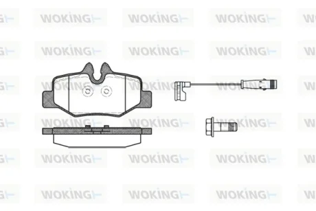 Гальмівні колодки зад. Viano W639/W639 (03-21) WOKING P1010302