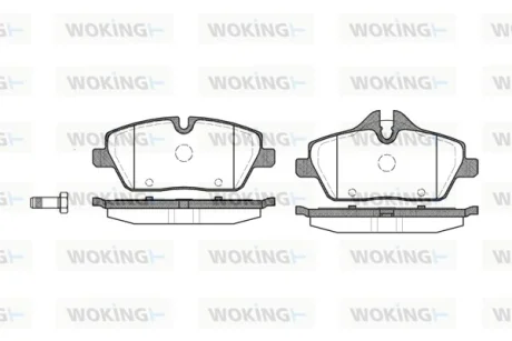 Гальмівні колодки пер. BMW 1(E81/E87)/MINI 06- (TRW) WOKING P1031300