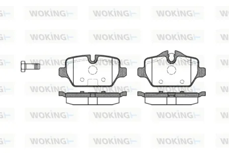 Колодки тормозные диск. задн. (пр-во Remsa) Bmw 1 1.6 03-13,Bmw 1 1.6 06-12,Bmw 1 1.6 10-  WOKING P10323.00