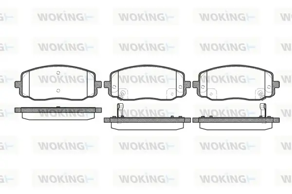 Гальмівні колодки пер. Kia Picanto/Hyundai i10 04- (mando) WOKING P10333.02 (фото 1)