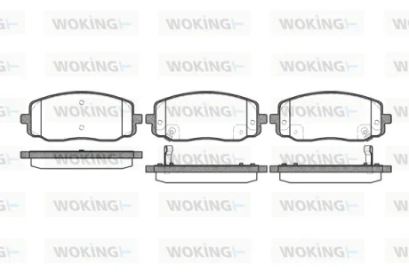 Гальмівні колодки пер. Kia Picanto/Hyundai i10 04- (mando) WOKING P10333.02