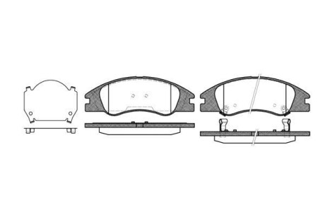 Колодки тормозные дисковые Kia Cerato 04>08 / перед (P10343.02) WOKING P1034302