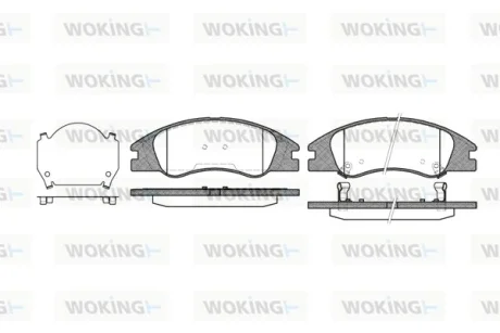 Гальмівні колодки пер. Hyundai Accent/Kia Rio 05- (mando) WOKING P1034302