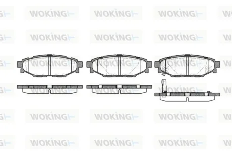 Гальмівні колодки зад. Forester/Impreza/Legacy/Outback09- WOKING P10363.01