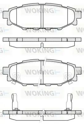 Гальмівні колодки зад. Forester/Impreza/Legacy/Outback09- WOKING P1036312 (фото 1)