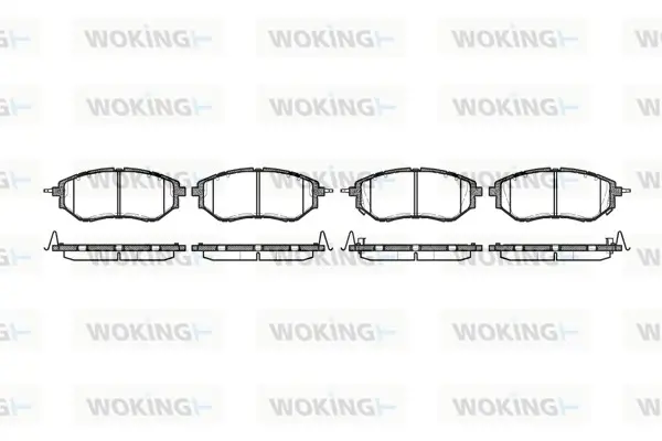 Гальмівні колодки пер. Subaru Legacy IV/Outback 03- (akebono) WOKING P1037302 (фото 1)