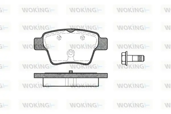 Гальмівні колодки зад. Peugeot 207/307/Citroen C4 06- (Bosch) WOKING P1038300 (фото 1)