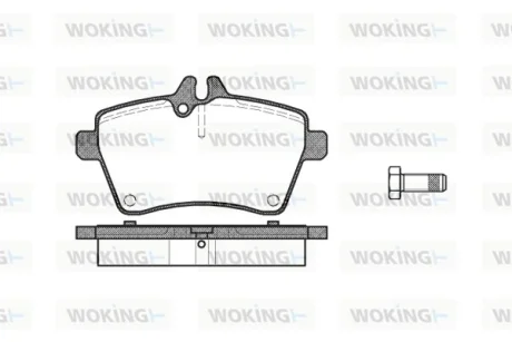 Колодки тормозные дисковые MB A-class 04>12 B-class 05>11 / перед Bosch ver. (P1 WOKING P1044300