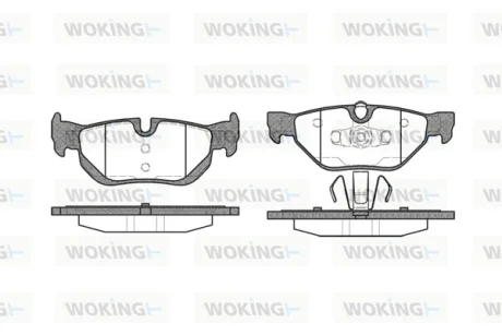 Колодки гальмівні диск. задн. (вир-во Remsa) BMW 1e87 1.6i 2.0i (06-12)  WOKING P10453.00