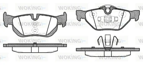 Гальмівні колодки зад. BMW 3(E90)/1(E81) 04-13 (ATE) (123x43,6x17,3) WOKING P10453.10