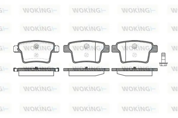 Гальмівні колодки зад. X-Type/Mondeo 00-11 WOKING P1049310 (фото 1)