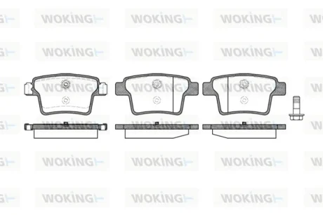 Гальмівні колодки зад. X-Type/Mondeo 00-11 WOKING P1049310