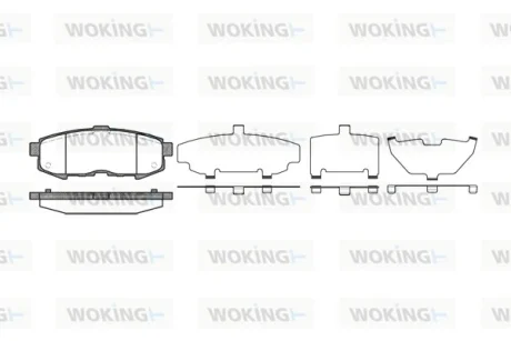 Колодки гальмівні диск. задн. (Remsa) Mazda MPV II 2.0d 2.3i (02-06) WOKING P10603.00