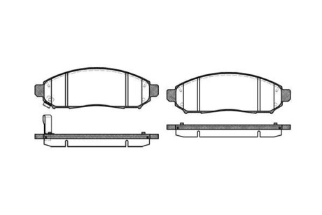 Гальмівні колодки пер. Nissan Navara 2,5dCi 05- WOKING P1062301 (фото 1)