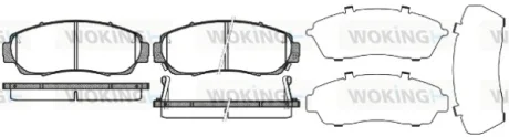 Гальмівні колодки пер. Civic/Crosstour/CR-V (05-21) WOKING P1071312