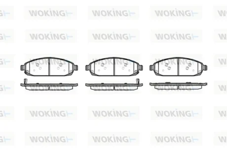 Колодки гальмівні диск. перед. (Remsa) Jeep Grand Cherokee 05>10 (P10733.02) WOKING P1073302