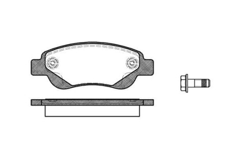 Гальмівні колодки пер. Peugeot 107/Citroen C1 05- (Bosch) WOKING P10773.00