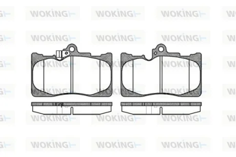 Колодки гальмівні WOKING P10803.02
