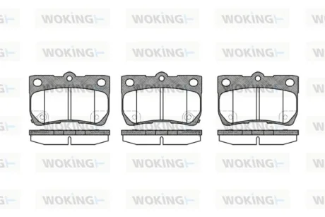 Колодки гальмівні диск. задн. (вир-во Remsa) Lexus Gs (grs19_, uzs19_, urs19_) 3.0 05-11  WOKING P10813.02
