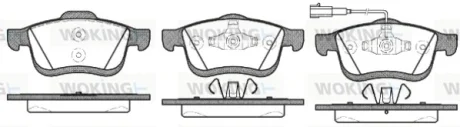 Гальмівні колодки пер. Doblo 10- (диск 305mm)(155.2x69.08x20.3) WOKING P10833.01