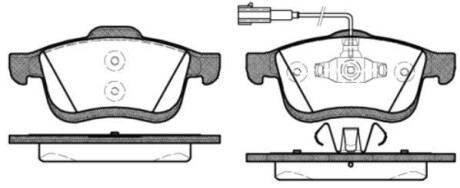 Колодки тормозные диск. перед. (Remsa) Fiat Doblo 1.3 09-,Fiat Doblo 1.3 10-,Fiat Doblo 1.4 09- WOKING P10833.22