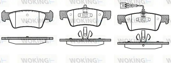 Колодки гальмівні WOKING P10873.01 (фото 1)