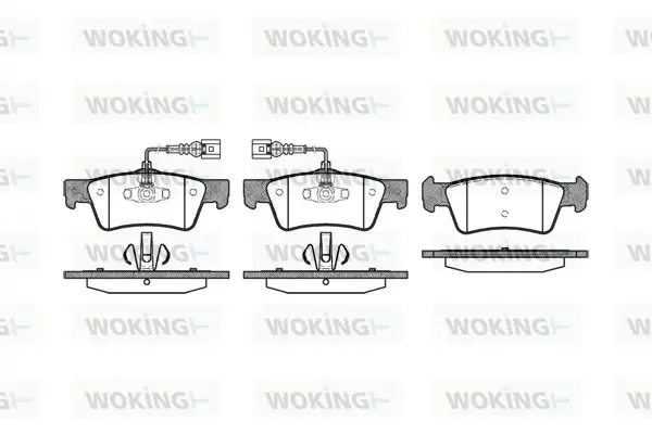 Колодки гальмівні диск. задн. (вир-во Remsa) VW T5 ATE ver. WOKING P10873.02 (фото 1)