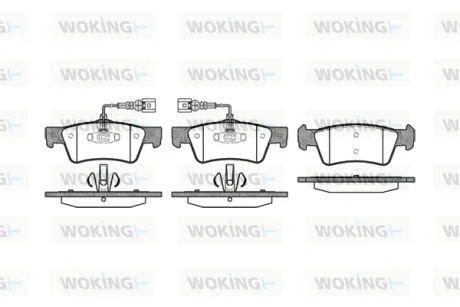 Колодки гальмівні диск. задн. (вир-во Remsa) VW T5 ATE ver.  WOKING P10873.02