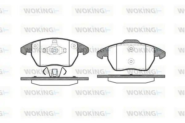 Гальмівні колодки пер. Citroen C4/Peugeot 207/208/307/308/Jetta IV 07- WOKING P11303.10 (фото 1)