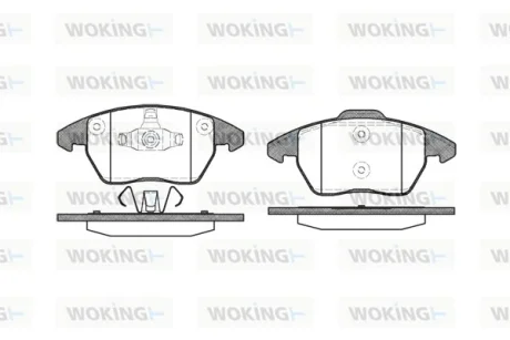 Гальмівні колодки пер. Citroen C4/Peugeot 207/208/307/308/Jetta IV 07- WOKING P11303.10