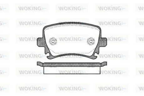 Колодки тормозные диск. задн. (пр-во Remsa) Audi A3 1.4 03-12,Audi A3 1.6 03-12,Audi A3 1.6 08-13  WOKING P11313.00