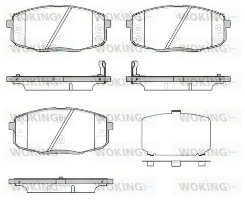 Гальмівні колодки пер. Hyundia i30/KIA C\'eed 02- WOKING P1138312 (фото 1)
