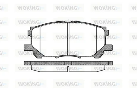 Гальмівні колодки пер. Lexus RX 03-08 (sumitomo) WOKING P1139300
