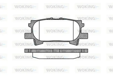 Гальмівні колодки зад. Lexus RX 03-08 (sumitomo) WOKING P1140300