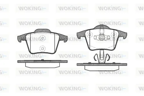Колодки гальмівні диск. задн. (вир-во Remsa) Volvo XC90 (02-15)  WOKING P11443.00