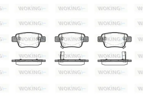 Гальмівні колодки зад. Toyota Avensis 00-08 (Bosch) WOKING P11473.02