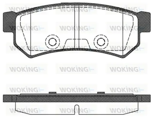 Гальмівні колодки зад. Gentra/Lacetti/Lacetti/Nubira 03- WOKING P1148310 (фото 1)